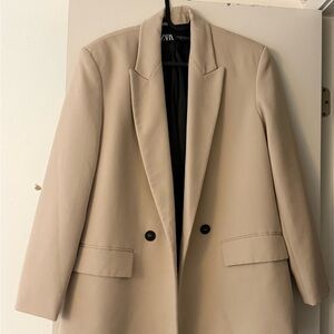 Zara Beige Blazer with Black Lining